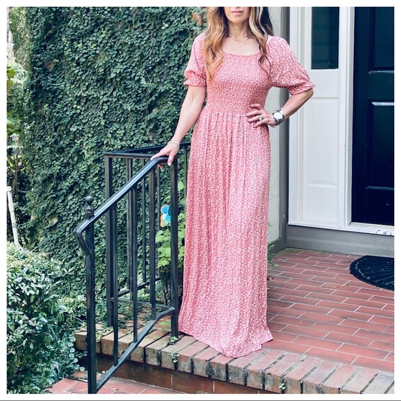 MADE IN ITALY BEAUTIFUL FLORAL MAXI DRESS - Picture 2 of 6